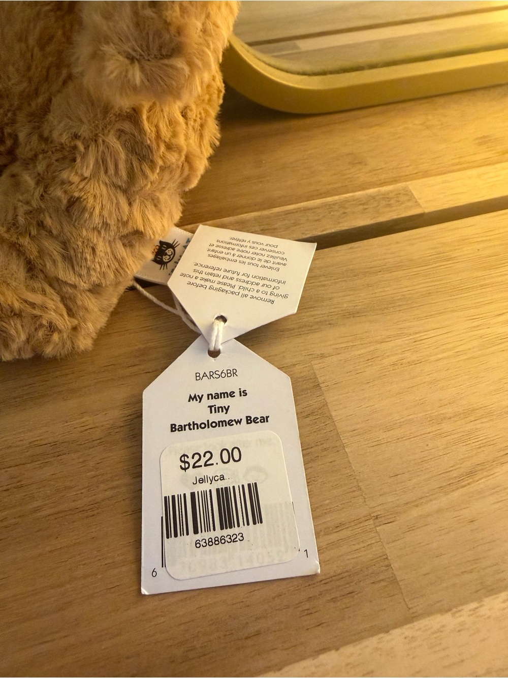 Jellycat tiny Bartholomew bear - Picture 5 of 5
